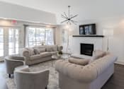 Thumbnail 16 of 25 - Community room with fireplace at Park at Meadow Ridge Montgomery AL