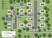 Thumbnail 23 of 23 - A map of Arbours at Victoria Place with a grid layout of numbered locations.