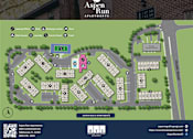 Thumbnail 36 of 37 - A map of Aspen Run Apartments showing the layout of the buildings and amenities.