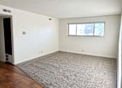 Thumbnail 4 of 16 - A room with a grey carpet and a window.