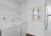Thumbnail 12 of 18 - a white room with a washing machine and a window