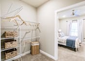 Thumbnail 51 of 94 - a room with a closet and a bed in it