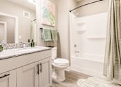 Thumbnail 79 of 94 - a bathroom with a shower and a toilet and a sink
