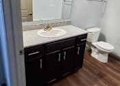 Thumbnail 29 of 31 - Bathroom with a sink and a toilet at Mosaic Apartments in Avon, Indiana