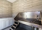 Thumbnail 59 of 83 - A stainless steel pet washing station