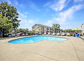 Thumbnail 19 of 31 - Heart shaped Blue Cool Swimming Pool at Southridge, Kansas, 66103