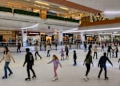 Thumbnail 52 of 52 - A group of people are skating on an ice rink.