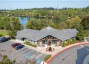 Thumbnail 43 of 51 - Apartments in Fairview for Rent - Aerial View of Apartment's Stunning Community Featuring Nearby Lake