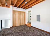 Thumbnail 23 of 27 - Room with a wooden door at Atomic Orchard Experiment, Portland, OR