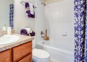 Thumbnail 15 of 17 - a bathroom with a sink toilet and bathtub at The Bristol Apartments, Greenville, 29601