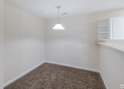 Thumbnail 5 of 23 - A room with a carpeted floor and a single light fixture.