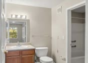 Thumbnail 3 of 6 - Large and well lighted bathroom