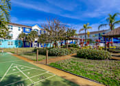 Thumbnail 11 of 21 - A basketball court with the numbers 1-10 painted on it.