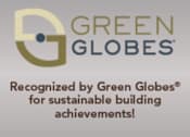 Thumbnail 35 of 35 - the logo of green globes is displayed on a white wall at Arbor Ridge, Forest Lake, Minnesota