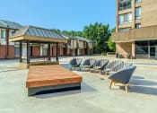 Thumbnail 35 of 82 - Lounge on the plaza with fellow residents and your guests at Trillium Apartments, Fairfax