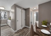 Thumbnail 3 of 24 - Large one bedroom dining and kitchen area
