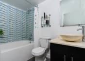 Thumbnail 8 of 16 - a bathroom with a toilet and a tub and a sink