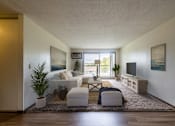 Thumbnail 10 of 25 - Living Room With Balcony at Pheasant Park Apartments, New Hope, 55428-5401