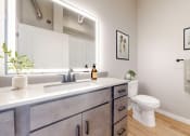 Thumbnail 16 of 65 - a bathroom with a sink and a toilet at Ardor on the Bluffs South Loop Residences Apartments, Minnesota, 55425