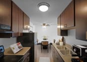 Thumbnail 2 of 56 - a kitchen and dining area in a 555 waverly unit