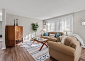Thumbnail 1 of 21 - Modern Living Room at Granite Ridge Apartments, Brooklyn Park, MN, 55428