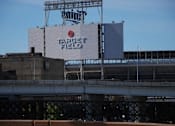 Thumbnail 53 of 55 - A Target Field sign is displayed on a building.