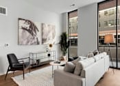 Thumbnail 4 of 77 - Living Room With Balcony at Viridium Apartments, Minnesota, 55401