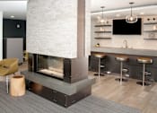 Thumbnail 37 of 64 - Clubhouse Catering Kitchen and Fireplace at The Finn I, St. Paul, MN 55116