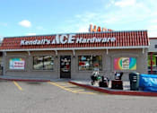Thumbnail 51 of 54 - Kendall's Ace Hardware store with a blue tarp on the ground.