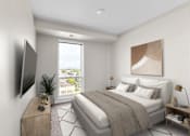 Thumbnail 42 of 55 - Bedroom With TV at The Rosalyn | Affordable 55+ Apartments in Bloomington, Minnesota, 55420