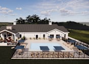 Thumbnail 20 of 49 - A large house with a pool in the backyard.
