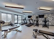 Thumbnail 22 of 91 - a fitness center with treadmills and other exercise equipment at The Morrison, Rosemount, MN