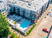Thumbnail 58 of 91 - Aerial Pool View at The Morrison, Rosemount