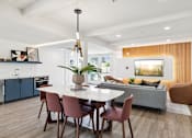 Thumbnail 22 of 45 - Modern Dining room with table and chairs at Ocean Villas Apartments, Oxnard