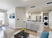 Thumbnail 5 of 28 - Living Room With Kitchen at 888 Fourth Street Apartments, LLC, Santa Rosa, CA, 95404