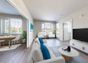 Thumbnail 1 of 28 - Modern Living Room at 888 Fourth Street Apartments, LLC, Santa Rosa, CA, 95404
