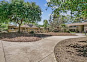 Thumbnail 48 of 90 - a rendering of a building with trees and a courtyard at Summerwood Apartments, California, 95050