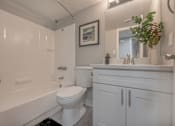 Thumbnail 37 of 40 - a bathroom with a sink toilet and a bath tub at Danville Park, Danville, California