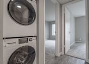 Thumbnail 2 of 40 - a white laundry room with a washer and dryer in it at Danville Park, Danville