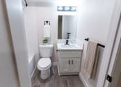 Thumbnail 28 of 31 - small bathroom with a toilet at The Flats on Addison, Sherman Oaks, California 91423