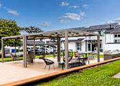 Thumbnail 23 of 32 - Courtyard Patio With Ample Sitting at The Gates at the Marina Apartments, Marina, CA, California