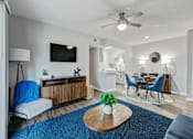 Thumbnail 7 of 13 - the preserve at ballantyne commons apartment living room and dining area