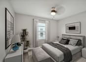 Thumbnail 9 of 16 - a room with a mural of hearts on the wall
