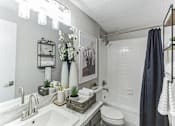 Thumbnail 20 of 20 - a bathroom with a sink and a toilet and a shower