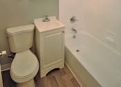 Thumbnail 28 of 59 - a bathroom with a toilet and a tub and a sink