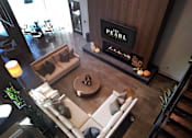 Thumbnail 32 of 52 - Lobby lounge with a fireplace and a couch at The Pearl, Indiana, 46802
