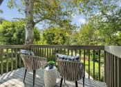 Thumbnail 15 of 30 - a patio with chairs and a table on a deck