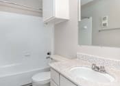 Thumbnail 25 of 26 - Bathroom With Bathtub at Castlewood Apartments, Clute, TX