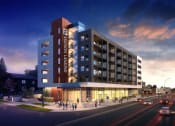 Thumbnail 1 of 22 - a rendering of a hotel building on a city street