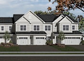 Thumbnail 18 of 22 - Artist rendering of Erie Ridge Townhome 2-story buildings with garages